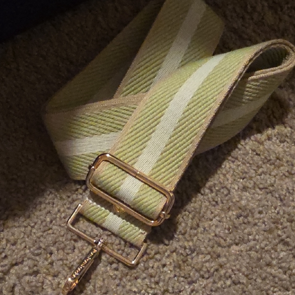 Pom Pom London Green and Khaki Adjustable Purse Strap